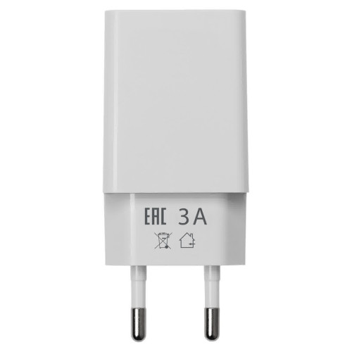 Сетевое зарядное устройство, СЗУ 5, Quick Charge 3.0, 3 А, 1 USB, белый, TDM