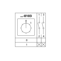 Кулачковый переключатель КПУ11-25/0103 (0-1 2р) TDM