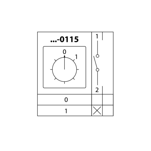 Кулачковый переключатель КПУ11-25/0115 (0-1 1р) TDM