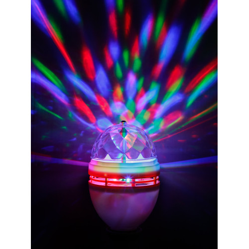 Диско-лампа ДЛ-01 с цоколем Е27, 3 Вт, RGB, 220 В, белый, TDM
