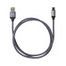 Дата-кабель, ДК 11, USB - USB Type-C, 1 м, тканевая оплетка, серый, TDM