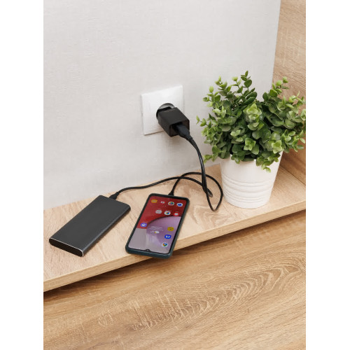 Сетевое зарядное устройство, СЗУ 8, Quick Charge 3.0, 3 А, 2 USB, черный, TDM