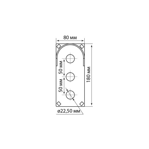 Корпус КП103 c козырьком для кнопок, 3 места, ABS желтый, IP66 TDM