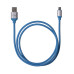 Дата-кабель, ДК 16, USB - micro USB, 1 м, силиконовая оплетка, голубой, TDM