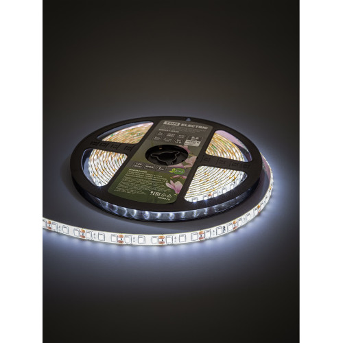Лента светодиодная SMD2835-120 LED/м-IP65-12 В-9,6 Вт/м-6000 К (5 м) блистер TDM