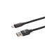 Дата-кабель, ДК 7, USB - micro USB, 1 м, тканевая оплетка, черный, TDM