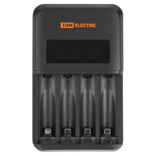 Зарядное устройство 18044 (1800 mA 4 слота АА/ААА 4 кан.), LCD-экран, 220 В, TDM