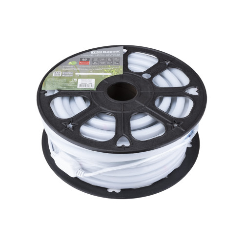 Гибкий неон круглый SMD2835-120 LED/м-220 В-6,5 Вт/м-IP67-красный (25м) TDM