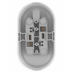 Розетка двойная 2П открытой установки IP20 10А белая