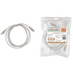 Патч-корд народный U/UTP Cat 5e 4PR 24AWG PVC, литой 2 м, серый