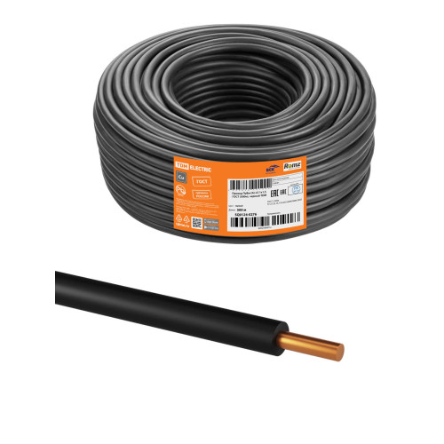 Провод ПуВнг(А)-LS 1х1,5 ГОСТ (500м), черный TDM