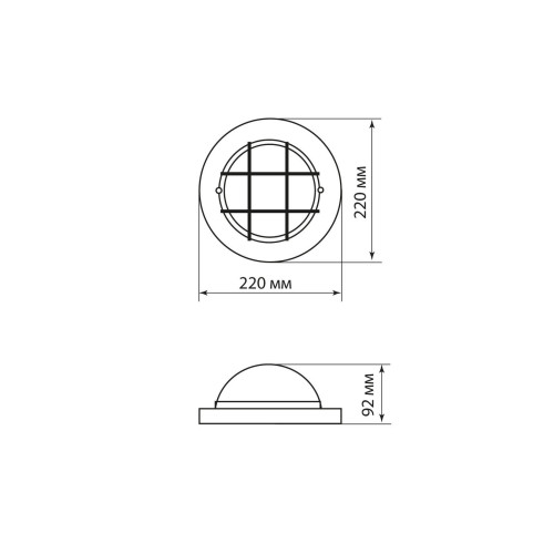 Светильник НПБ1302 венге круг с реш. 60Вт IP54 TDM