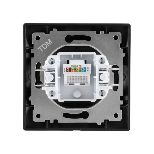 Розетка компьютерная RJ45 графит 