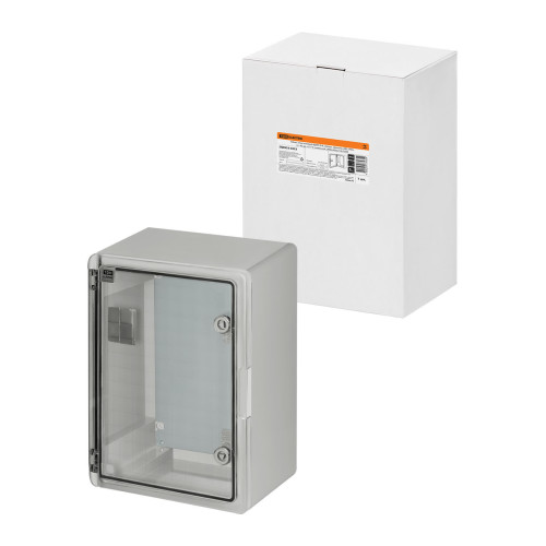 Бокс пластиковый ЩМП-0-4, прозр. крышка, ABS, IP65, от -45 до +75 °С, навесной, (400x300x210) TDM