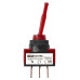 Выключатель-тумблер ASW-13D 1P 12В AC/DC 20А (3c) ON-OFF с фиксацией с красной LED подсветкой TDM