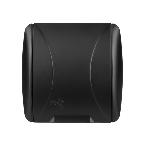 Розетка 2П+З открытой установки IP54 16А с крышкой графит 