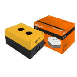 Корпус КП102 для кнопок, 2 места, желтый, IP54 TDM