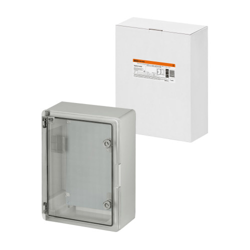 Бокс пластиковый ЩМП-0-3, прозр., крышка ABS, IP65, -45 до +75 С, навесной, (400x300x170) TDM