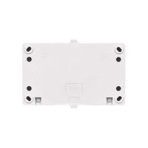 Розетка двойная 2П+З (горизонтальная) открытой установки IP54 16А белая 