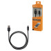 Дата-кабель, ДК 7, USB - micro USB, 1 м, тканевая оплетка, черный, TDM