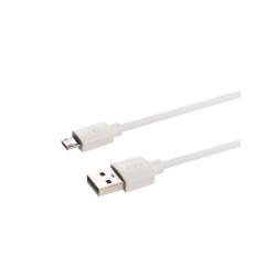 Дата-кабель, ДК 4, USB - micro USB, 1 м, белый, TDM