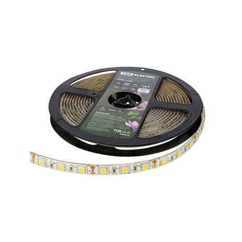 Лента светодиодная SMD5050-60 LED/м-IP65-12 В-14,4 Вт/м-6000 К (5 м) блистер TDM