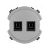 Розетка компьютерная двойная RJ45 платина, 