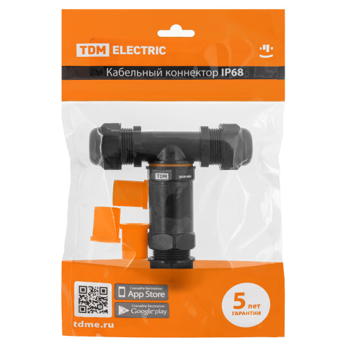 Кабельный коннектор Т-образный (клеммник 5PIN) IP68 TDM