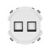 Розетка телефонная RJ11 + компьютерная RJ45 белая, 