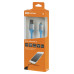 Дата-кабель, ДК 18, USB - Lightning, 1 м, силиконовая оплетка, голубой, TDM