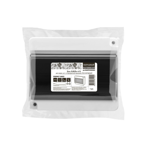 Бокс КМПн-6/8 для наруж. уст. с п/прозрачной крышкой, IP30 НАРОДНЫЙ
