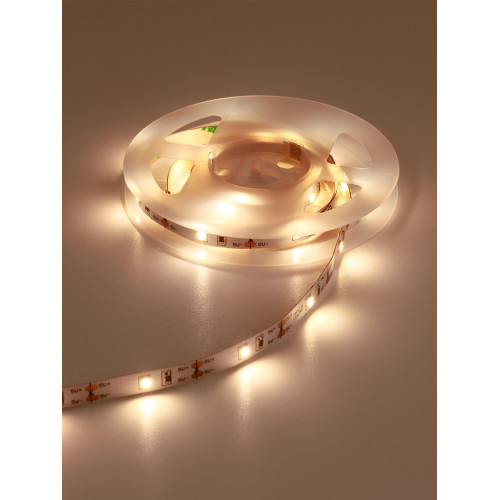 Умная подсветка SMD2835-30LED/m-IP20-5В-2,4Вт-3000К(1 м),датчик движ.и освещ.,акк.Li-Ion 1100мАч TDM