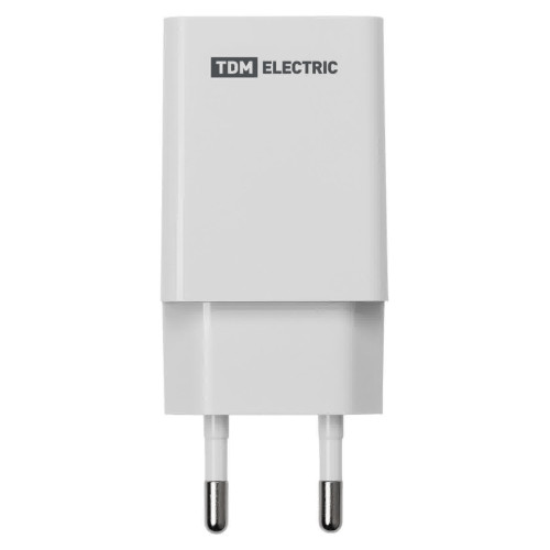 Сетевое зарядное устройство, СЗУ 5, Quick Charge 3.0, 3 А, 1 USB, белый, TDM