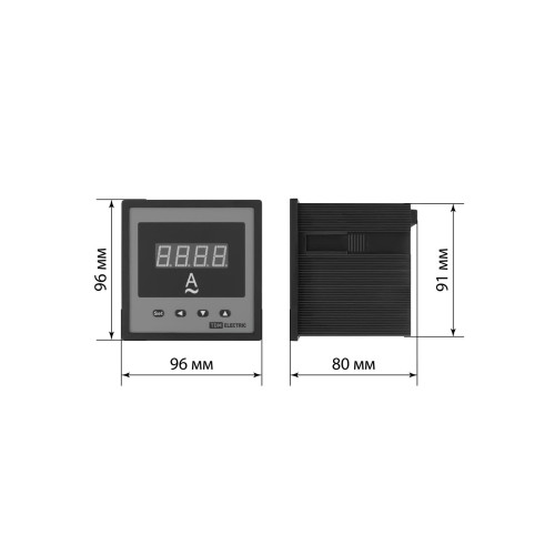 Цифровой амперметр ЦП-А96 0-9999А-0,5-Р TDM