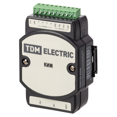 Коммуникационный интернет-модуль КИМ (TCP/IP - RS-485/RS-232) для ПЛК12 TDM