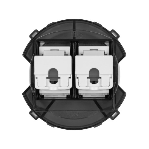 Розетка компьютерная двойная RJ45 платина, 