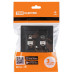 Розетка телефонная RJ11 + компьютерная RJ45 черная 