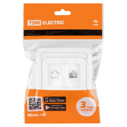 Розетка компьютерная RJ-45 белая