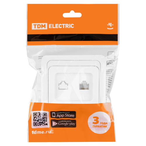 Розетка компьютерная RJ-45 белая 