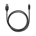 Дата-кабель, ДК 7, USB - micro USB, 1 м, тканевая оплетка, черный, TDM