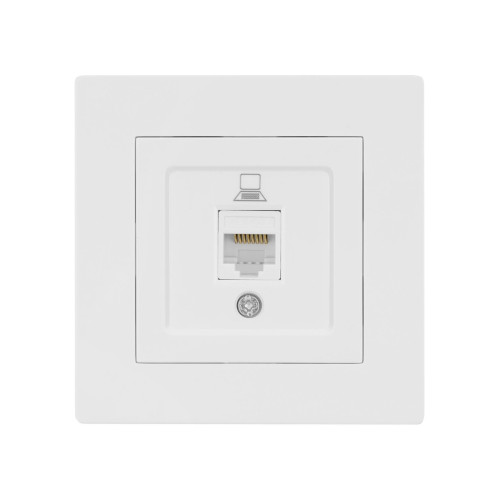 Розетка компьютерная RJ45 белая 