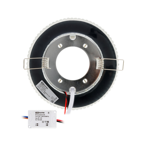 Светильник встраиваемый СВ 03-09 GX53 230В LED подсветка 5 Вт зеркальный/хром TDM