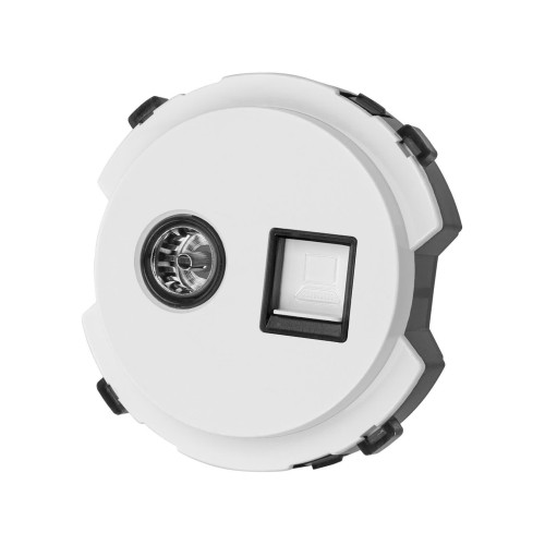 Розетка компьютерная RJ45 + TV розетка оконечная белая, 