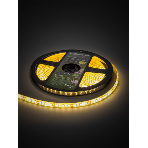 Лента светодиодная SMD2835-120 LED/м-IP65-12 В-9,6 Вт/м-3000 К (5 м) блистер TDM