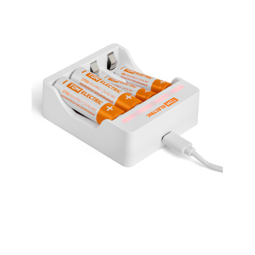 Зарядное устройство 2044 (200 mA 4 слота АА/ААА 4 кан. USB) TDM