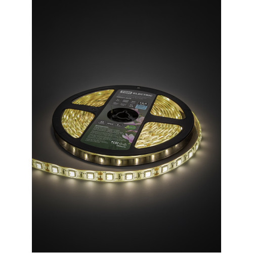 Лента светодиодная SMD5050-60 LED/м-IP65-12 В-14,4 Вт/м-4000 К (5 м) блистер TDM