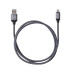 Дата-кабель, ДК 12, USB - Lightning, 1 м, тканевая оплетка, серый, TDM