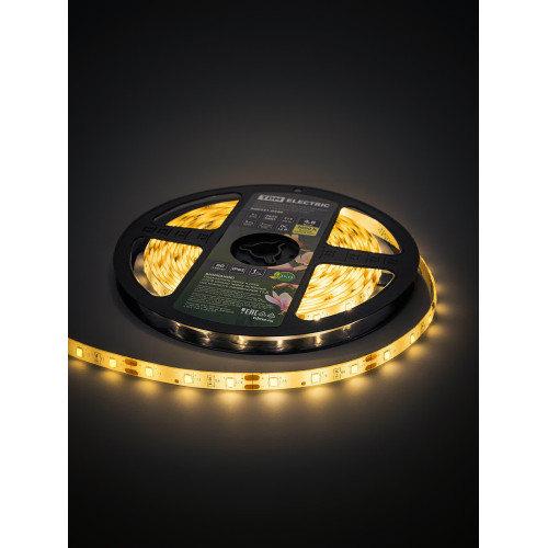 Лента светодиодная SMD2835-60 LED/м-IP65-12 В-4,8 Вт/м-3000 К (5 м) блистер TDM