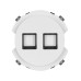 Розетка компьютерная двойная RJ45 белая, 