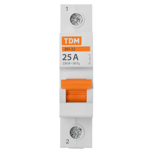 Выключатель нагрузки (мини-рубильник) ВН-32 1P 25A Home Use TDM
